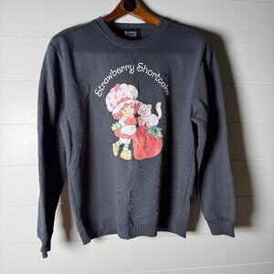 Strawberry Shortcake Long Sleeve Crew Neck Sweatshirt Dk Gray Size Small